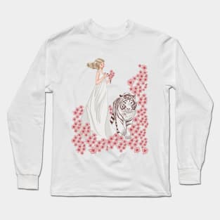 The Girl and the Tiger Long Sleeve T-Shirt